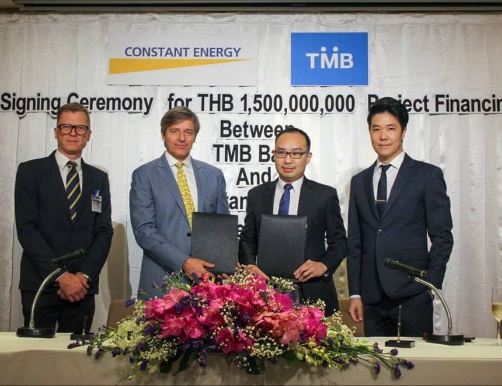 Read more about the article TMB Bank PLC backs Constant Energy, the Southeast Asian solar power producer, with a THB 1.5 billion (approx. US$50 million) project finance green loan facility, the largest in Thailand to date for commercial and industrial (C&I) solar plants, for the expansion of Constant Energy’s growing C&I portfolio in Thailand